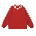Striped Lapel Collar Sweatshirt (SIZE UP)